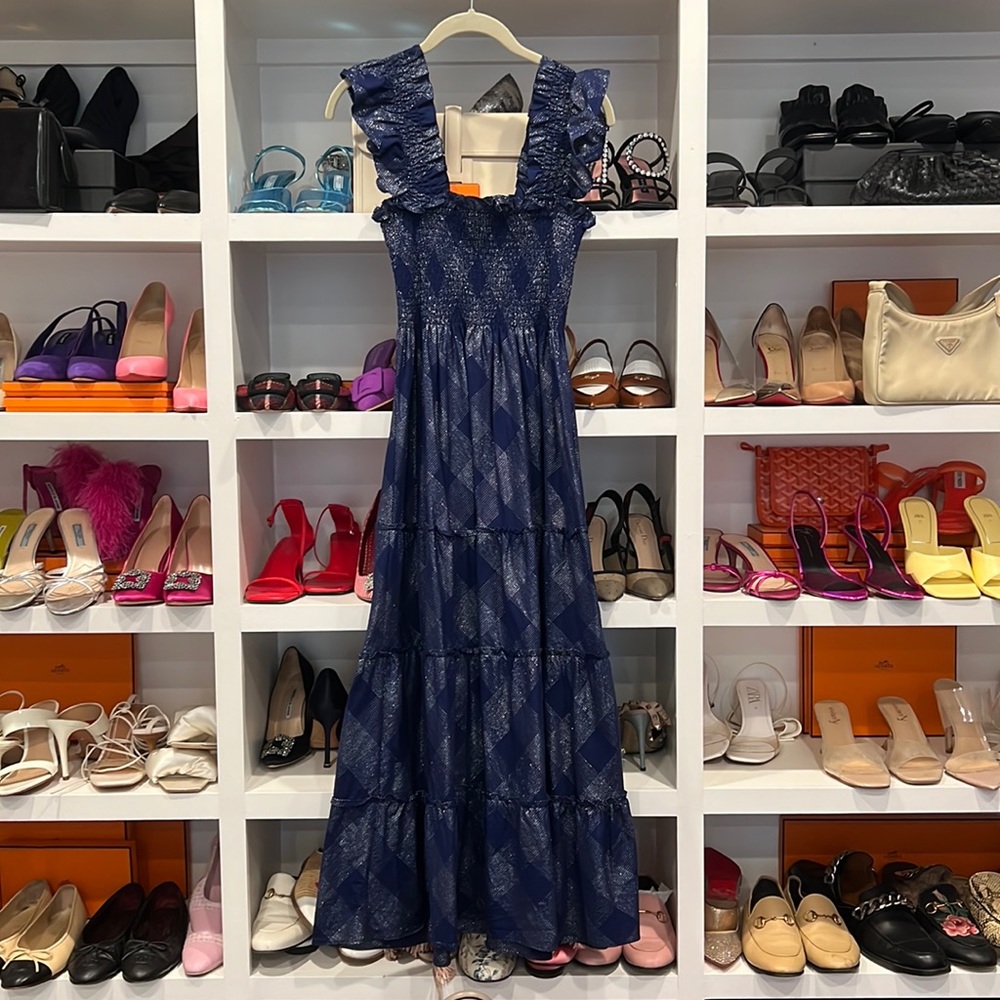 Hill House Home Nap Dress navy & silver XS
